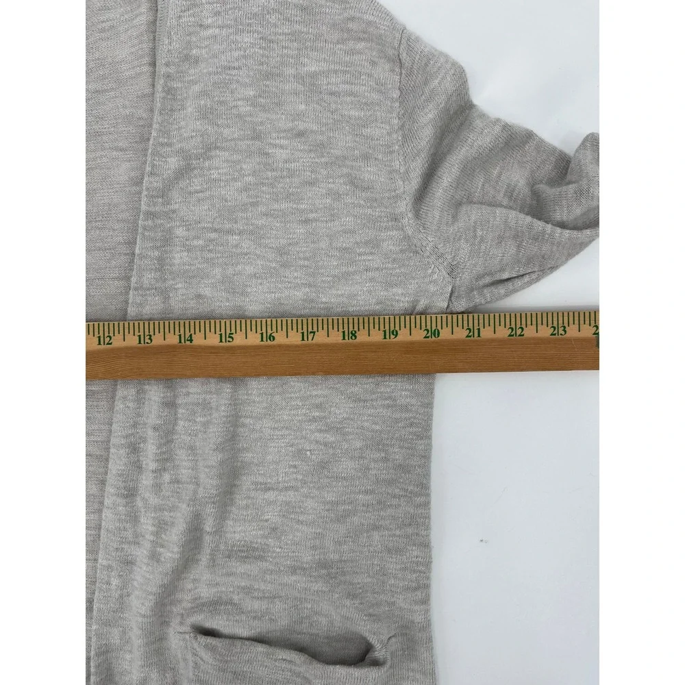 Madewell Womens XS Heather‎ Gray Cotton Blend Open Front Pocket Cardigan Sweater